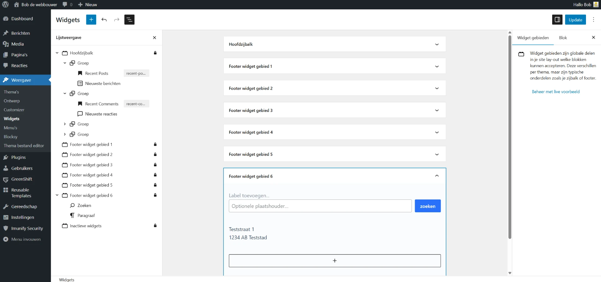 Widgets in een klassiek WordPress thema