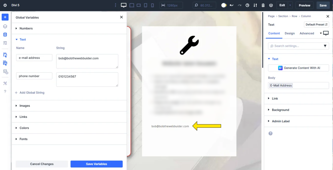 Divi 5 Variable Manager